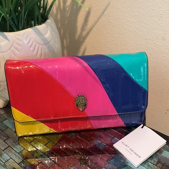 - Kurt Geiger London Rainbow Stripe Leather Chain Wallet
KURT GEIGER LONDON - Picture 8 of 16